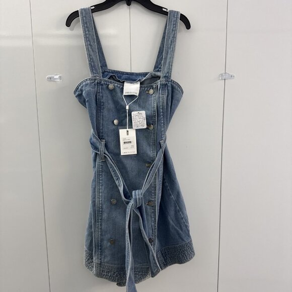 C/Meo Collective Essentials Denim Dress NWT Free People Size Women’s Medium/6 - Picture 1 of 11